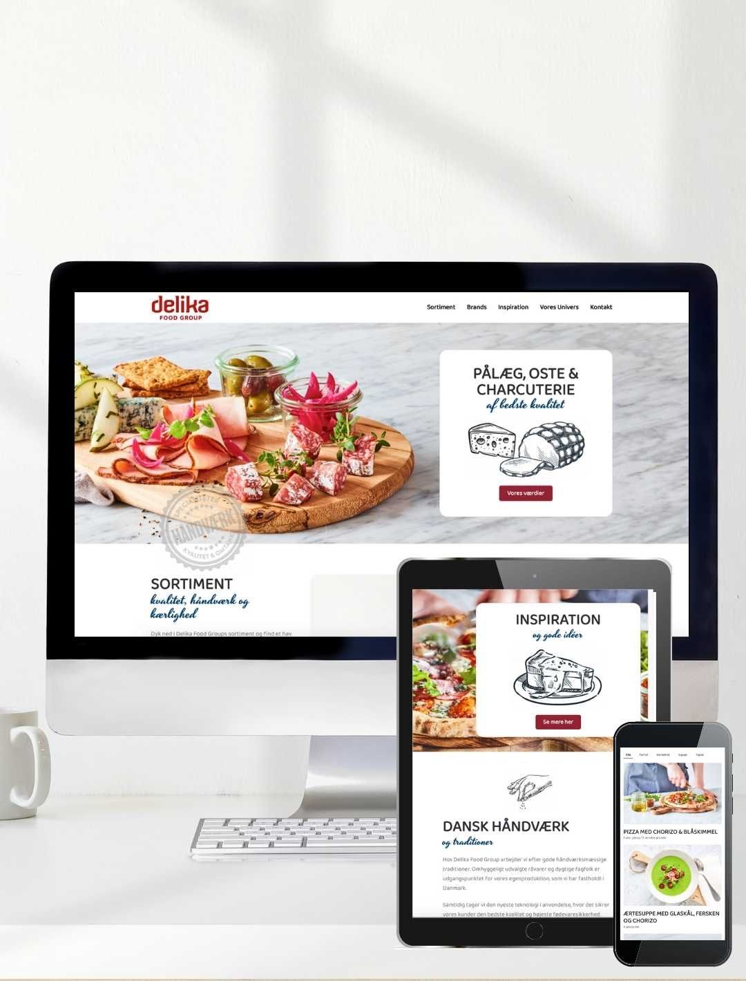 Delika food group webdesign webudvikling website webløsning frontal lab